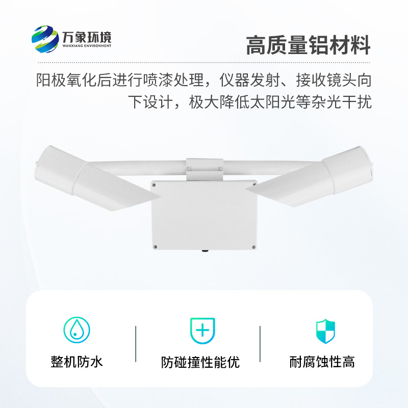 天氣現(xiàn)象傳感器采用前向散射法測(cè)量空氣總消光系數(shù)，進(jìn)而計(jì)算當(dāng)前能見度