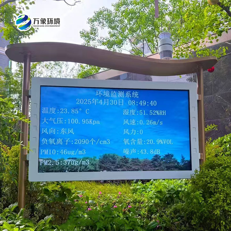 公園景區(qū)環(huán)境好壞，一體化全彩屏負(fù)氧離子監(jiān)測(cè)站來(lái)告訴你！